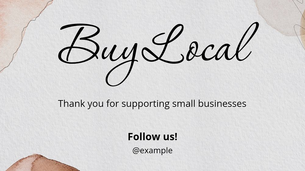 Buy local blog banner template, editable text