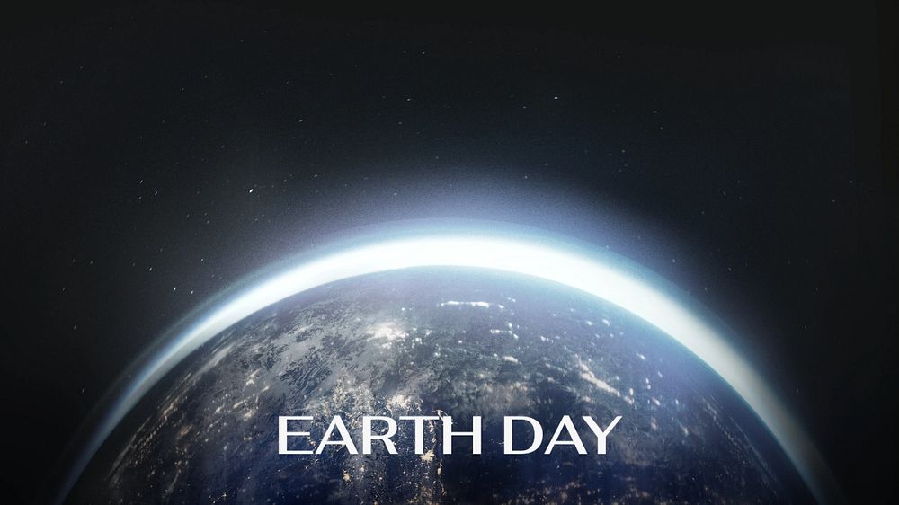 Earth Day  blog banner template, editable text