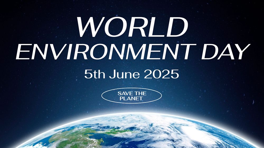 World environment day blog banner template, editable text