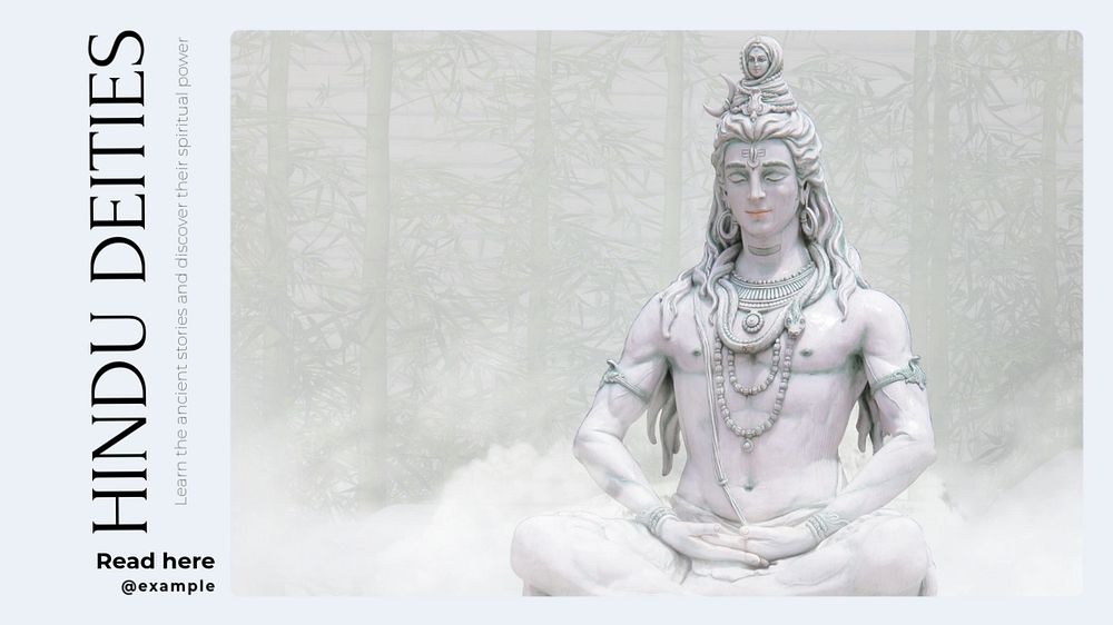 Hindu deities blog banner template, editable text