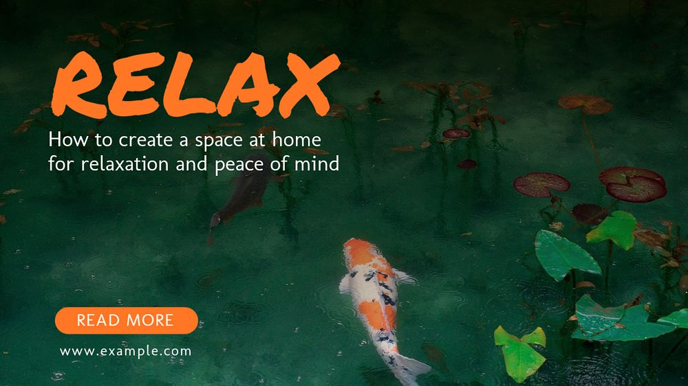 Relax at home  blog banner template, editable text