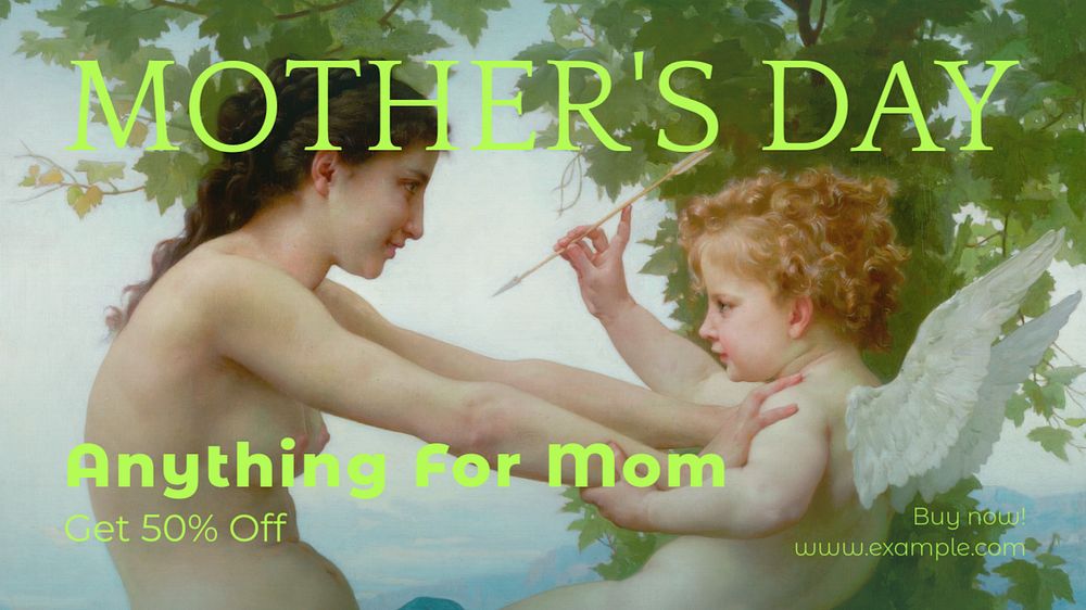 Mother's day sale blog banner template, editable text