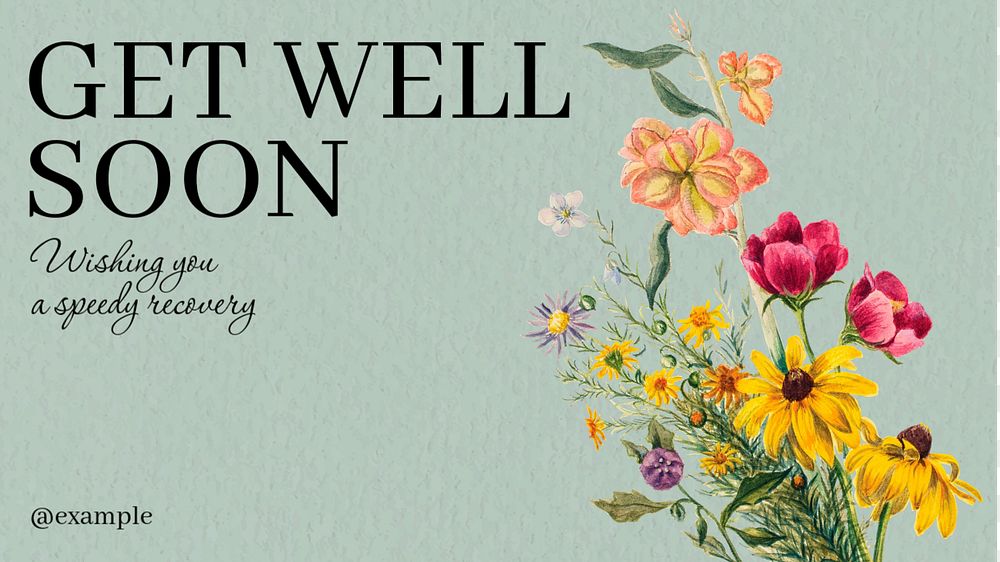 Get well soon  blog banner template, editable text