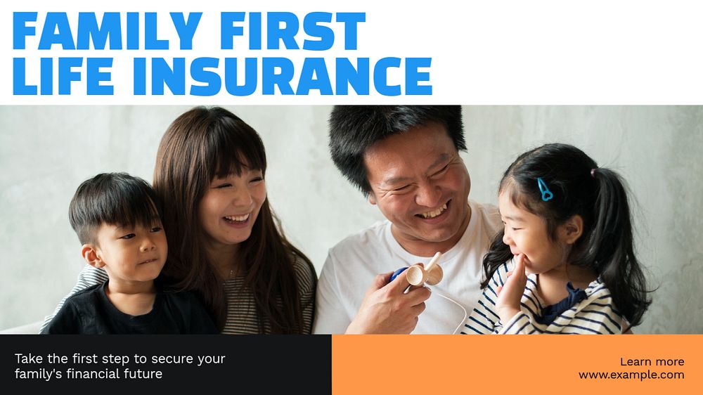 Life insurance  blog banner template, editable text