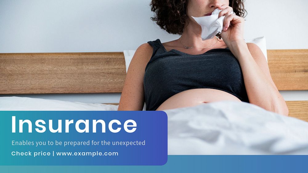 Insurance  blog banner template, editable text