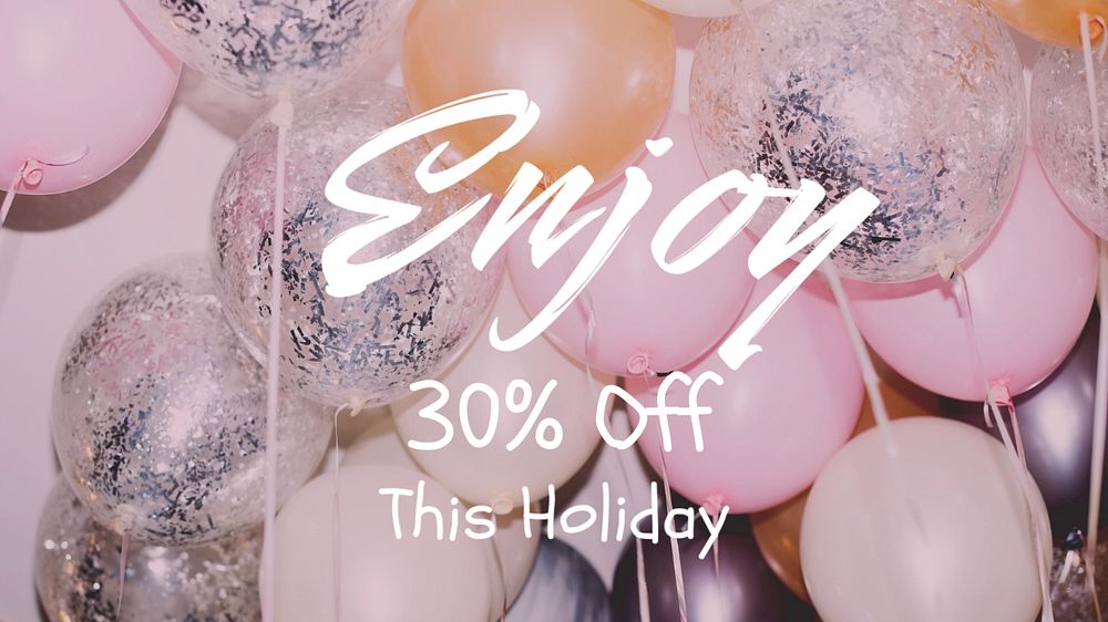 Holiday sale  blog banner template, editable text