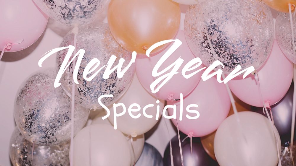 New Year specials  blog banner template, editable text