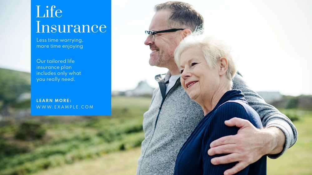 Life insurance  blog banner template, editable text