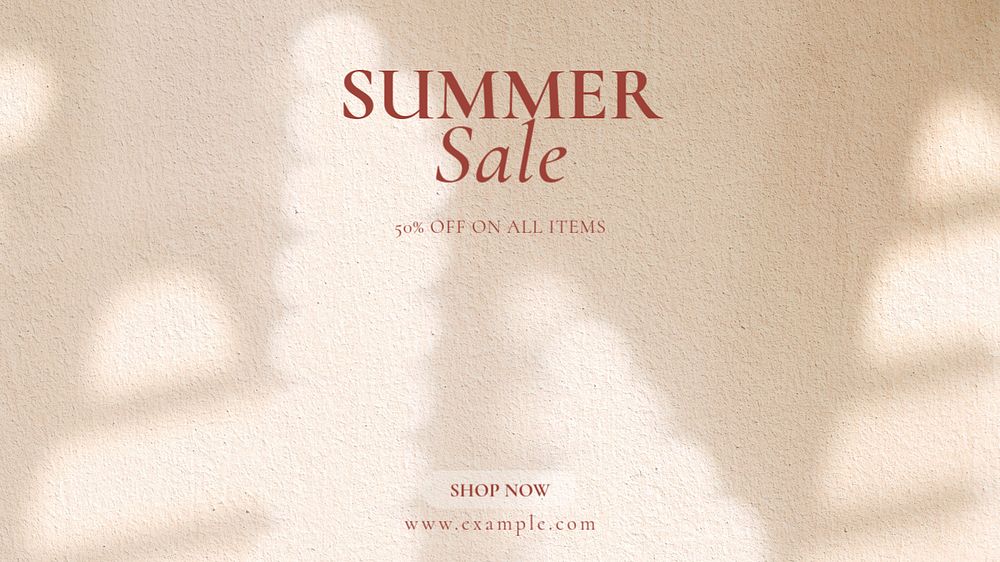 Summer sale  blog banner template, editable text