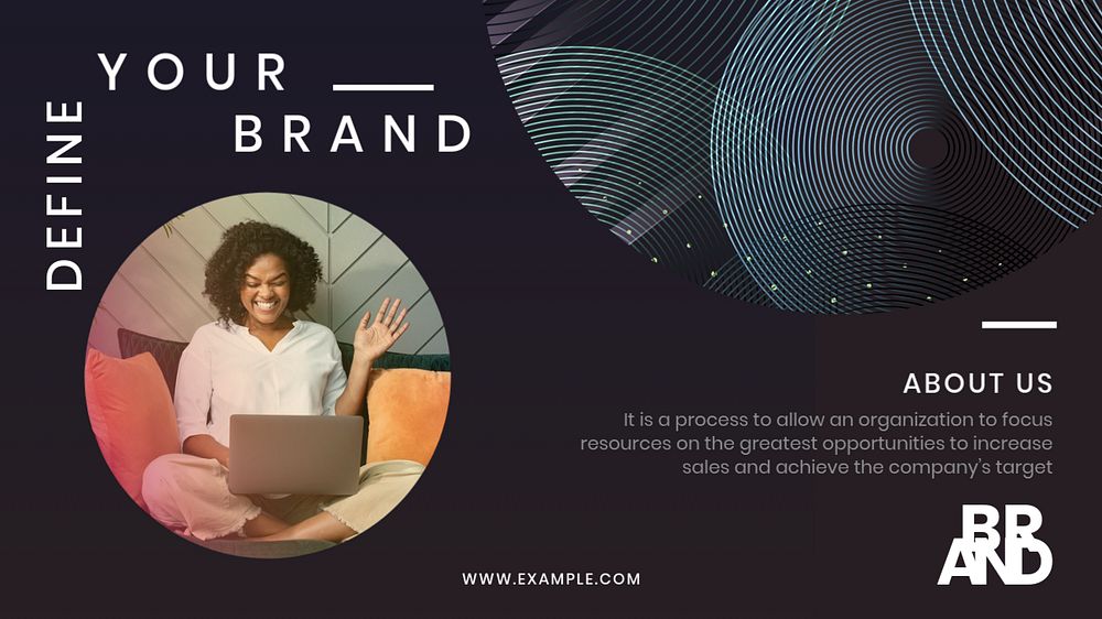 Define your brand blog banner template, editable text