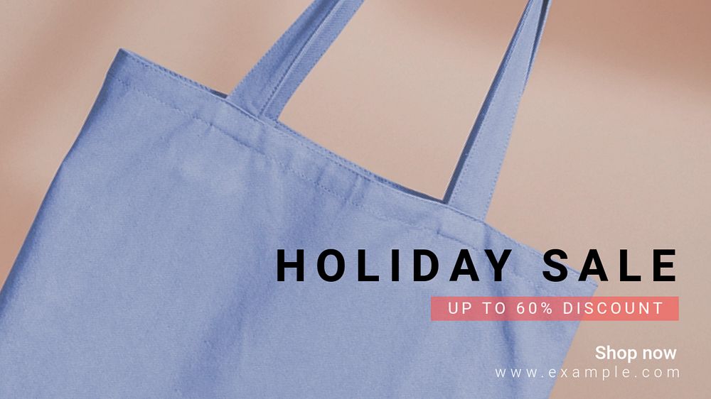 Holiday sale blog banner template, editable text