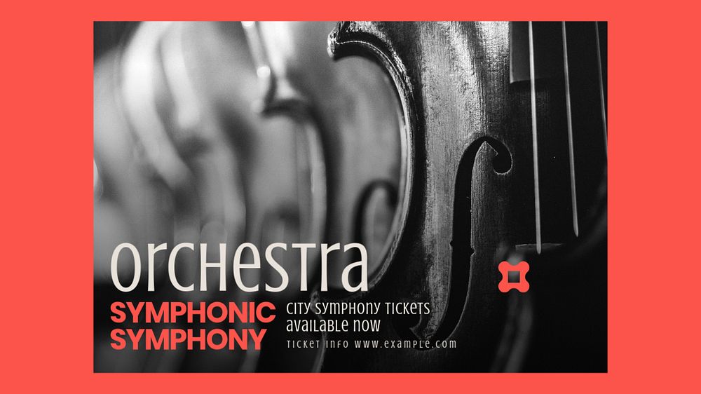 Orchestra blog banner template, editable text