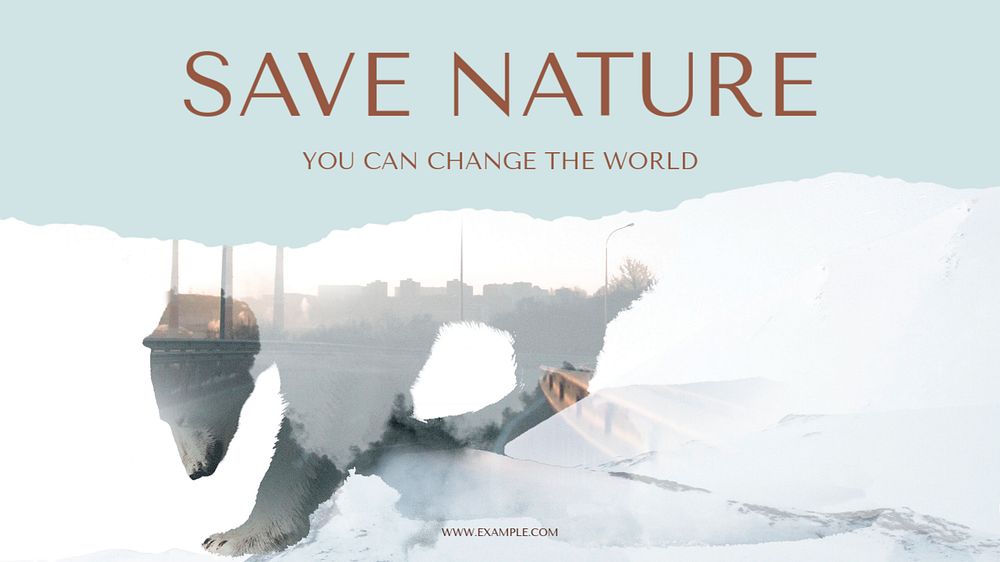 Save nature blog banner template, editable text