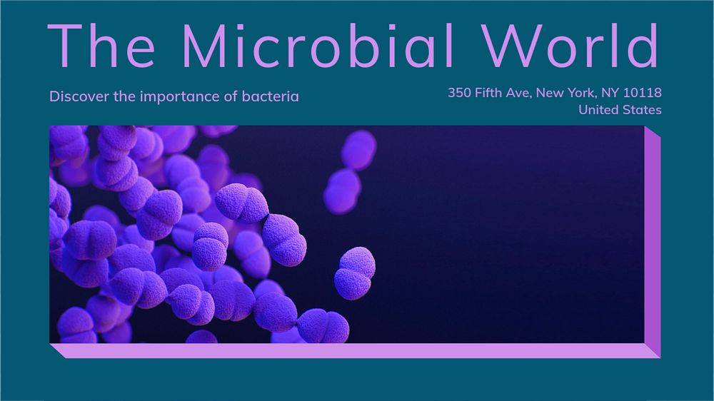 Bacteria medical disease  blog banner template, editable text