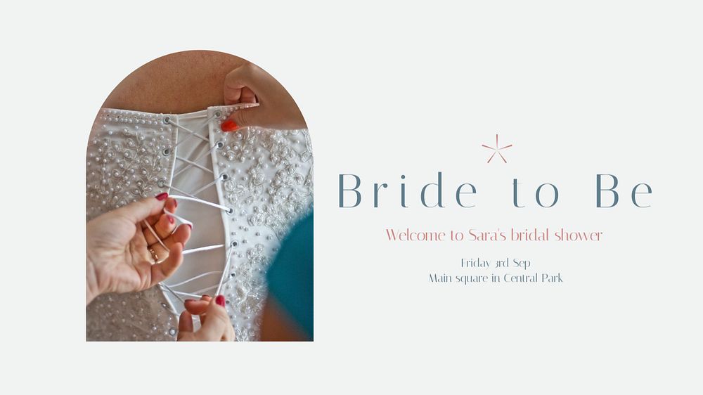 Bride to be blog banner template, editable text