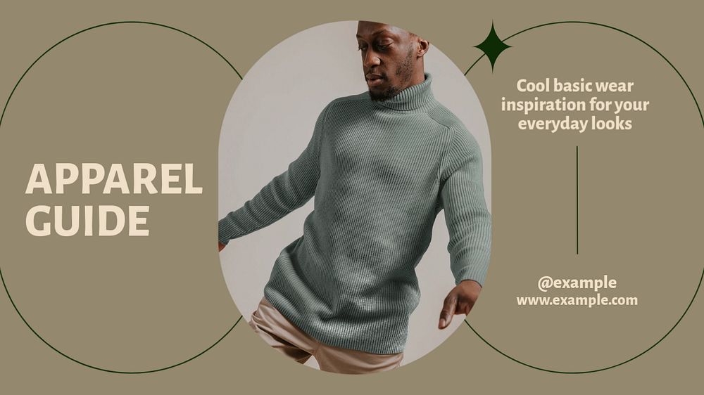 Apparel guide  blog banner template, editable text