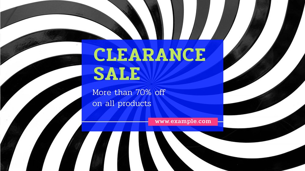 Clearance sale  blog banner template, editable text