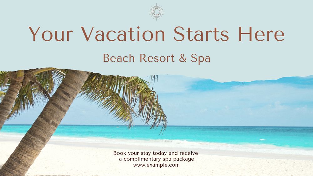 Your vacation  blog banner template, editable text