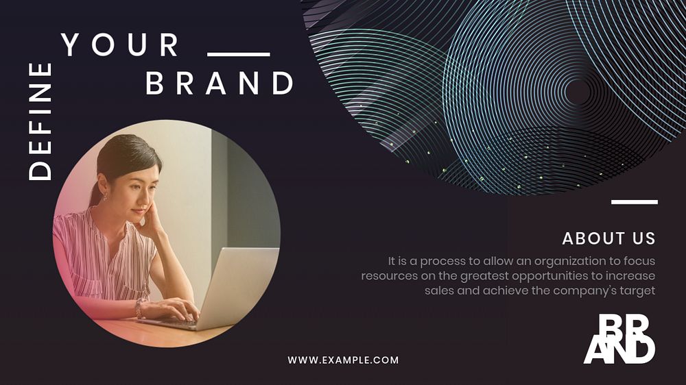 Define your brand blog banner template, editable text