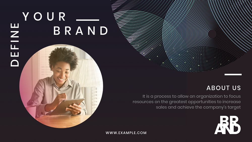 Define your brand blog banner template, editable text