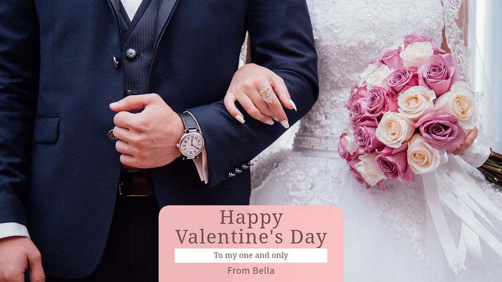 Valentine's day  blog banner template, editable text