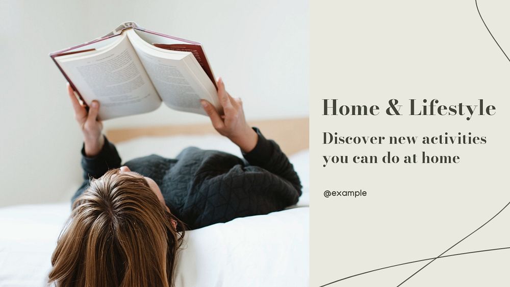 Home & lifestyle  blog banner template, editable text