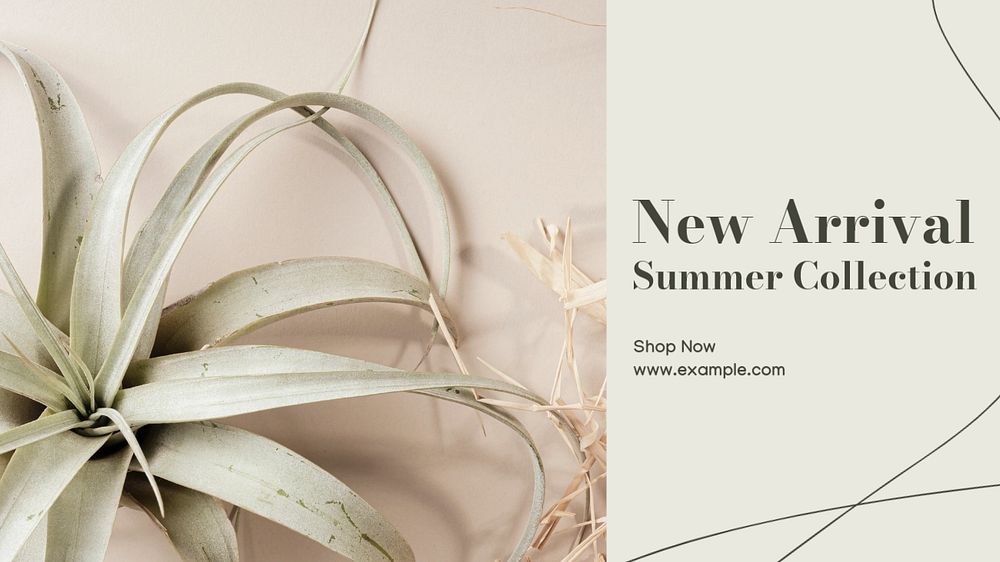 New arrival  blog banner template, editable text