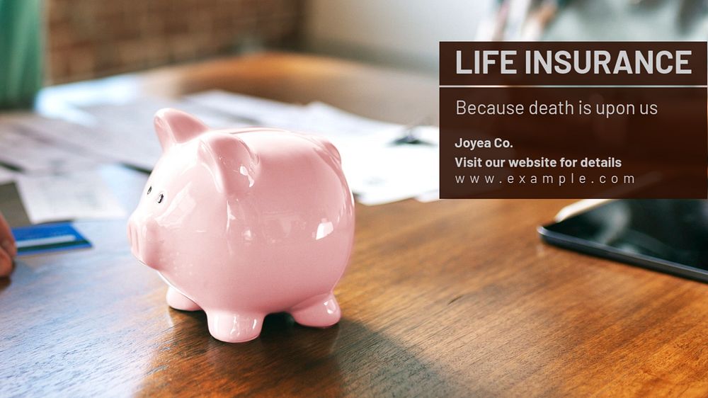 Life insurance  blog banner template, editable text