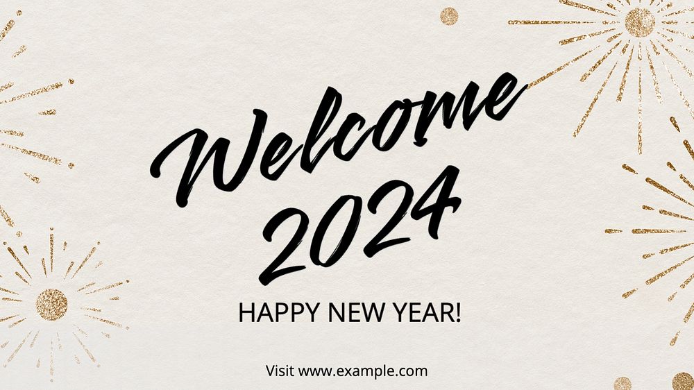 New year  blog banner template, editable text