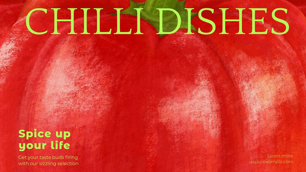 Chili dishes blog banner template, editable text