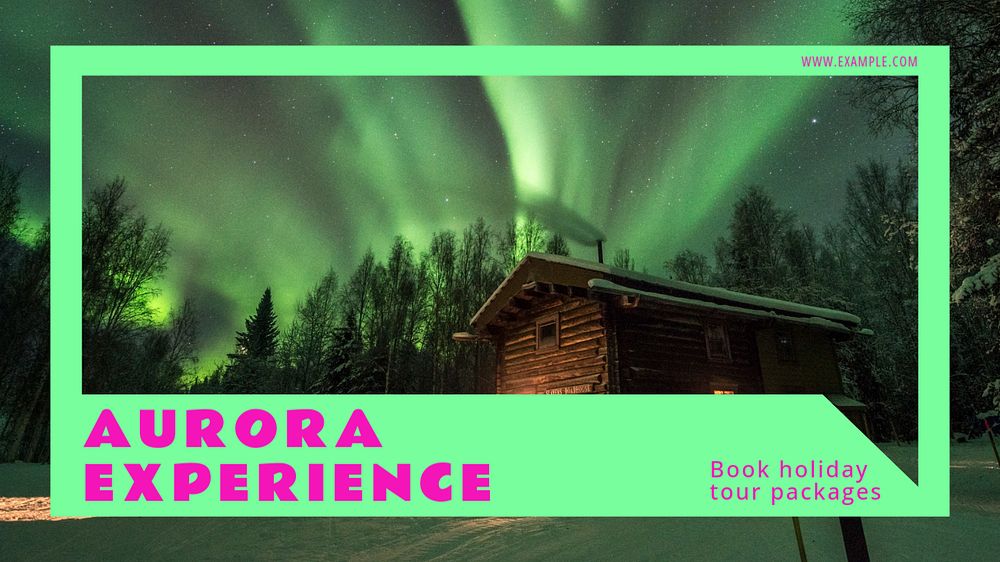 Aurora experience  blog banner template, editable text