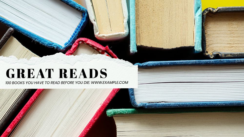 Great reads  blog banner template, editable text