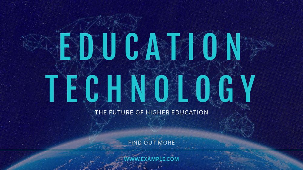 Education technology blog banner template, editable text