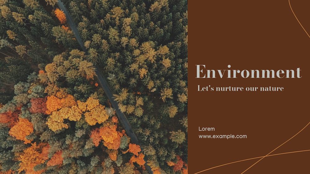 Environment & nature blog banner template, editable text