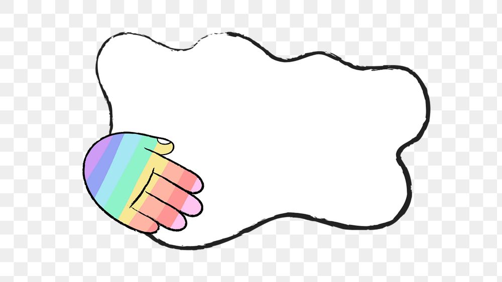 LGBTQ+ hand desktop wallpaper,  editable design