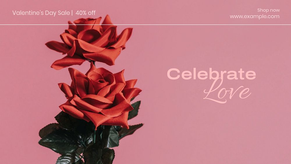 Celebrate love sale blog banner template, editable text