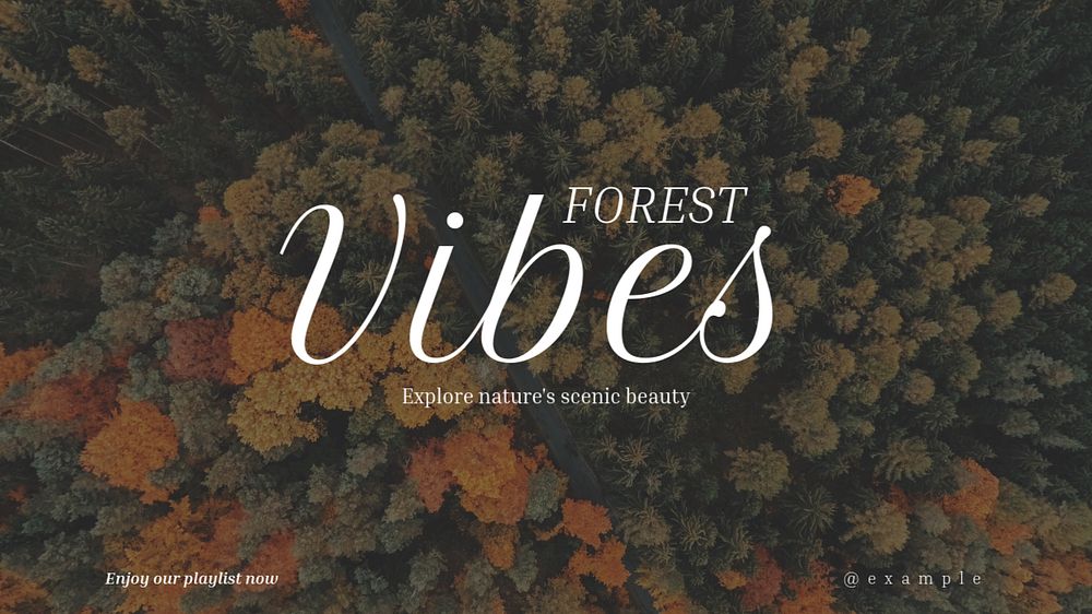 Forest vibes blog banner template, editable text