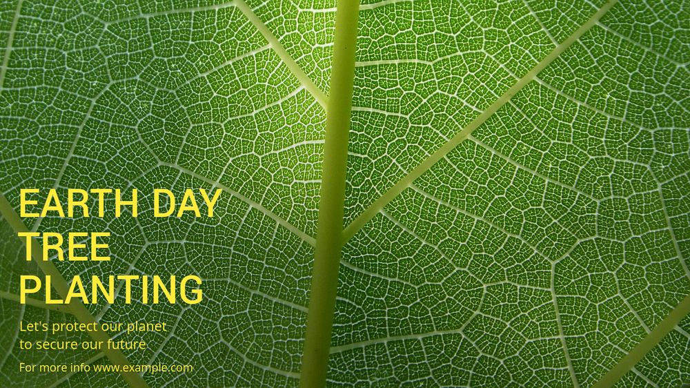 Earth day & tree blog banner template, editable text