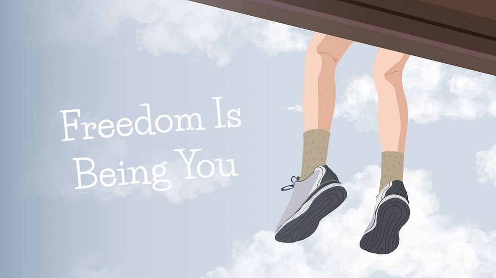 Freedom quote blog banner template, editable text