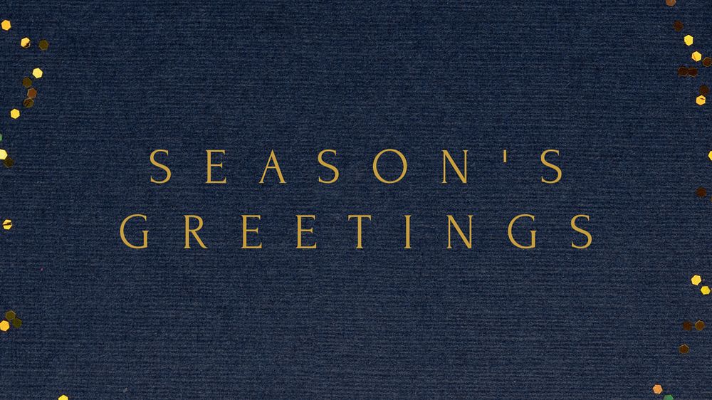 Seasons greetings blog banner template, editable text