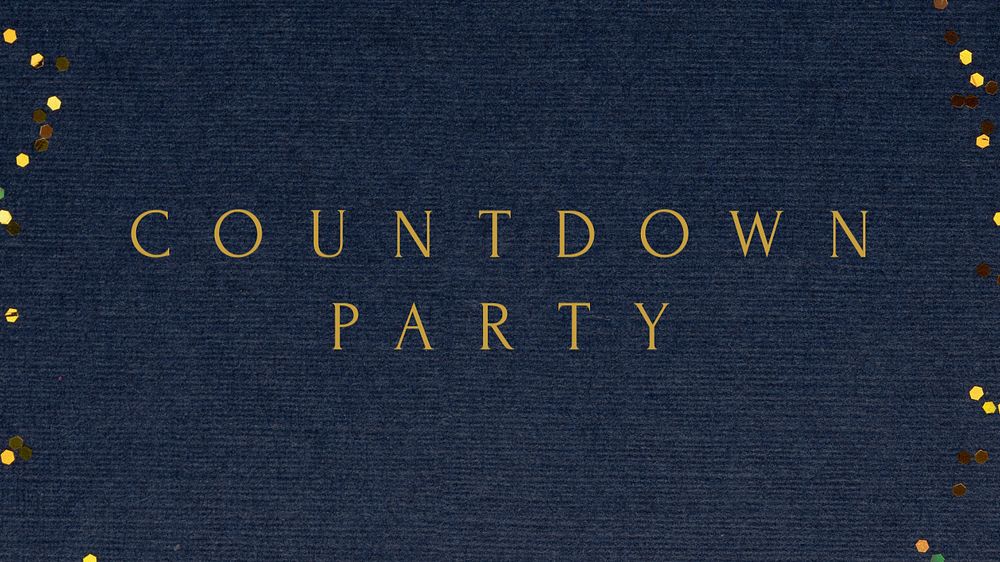 Countdown party blog banner template, editable text