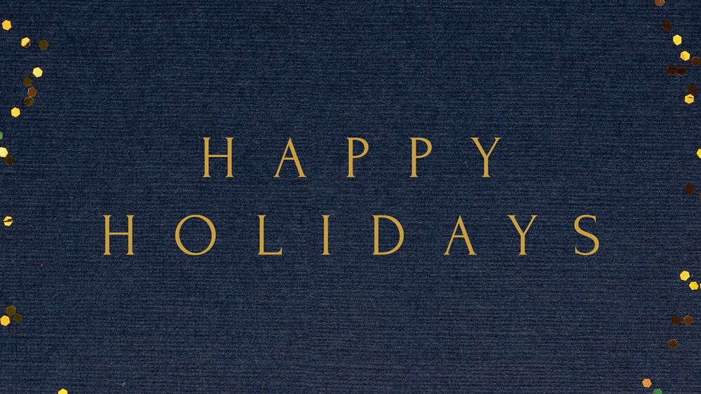 Happy holidays blog banner template, editable text