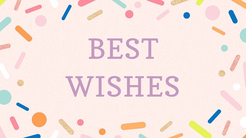 Best wishes blog banner template, editable text