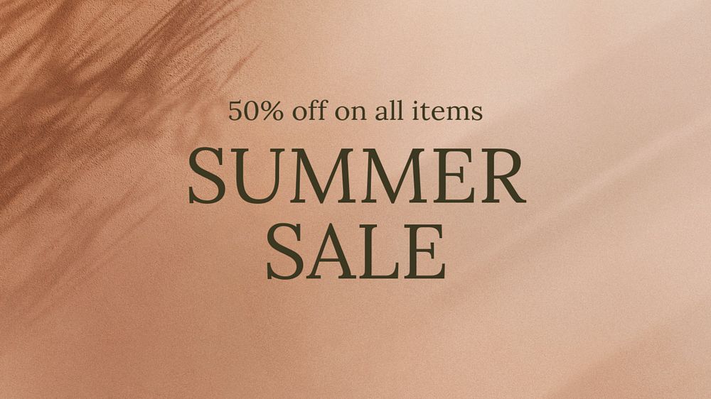 Summer sale blog banner template, editable text