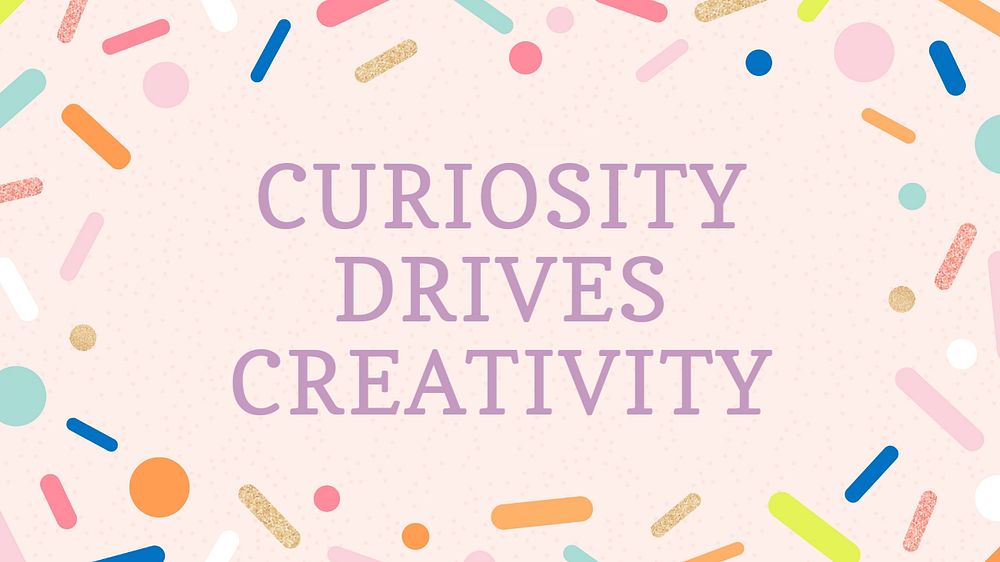 Curiosity & creativity blog banner template, editable text