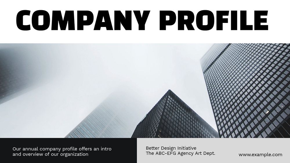 Company profile blog banner template, editable text