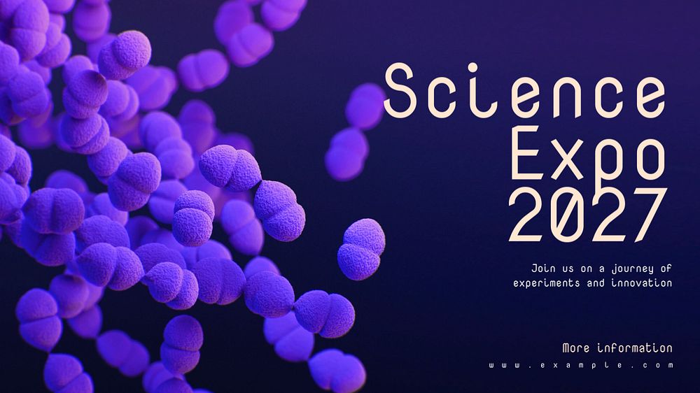 Science expo blog banner template, editable text