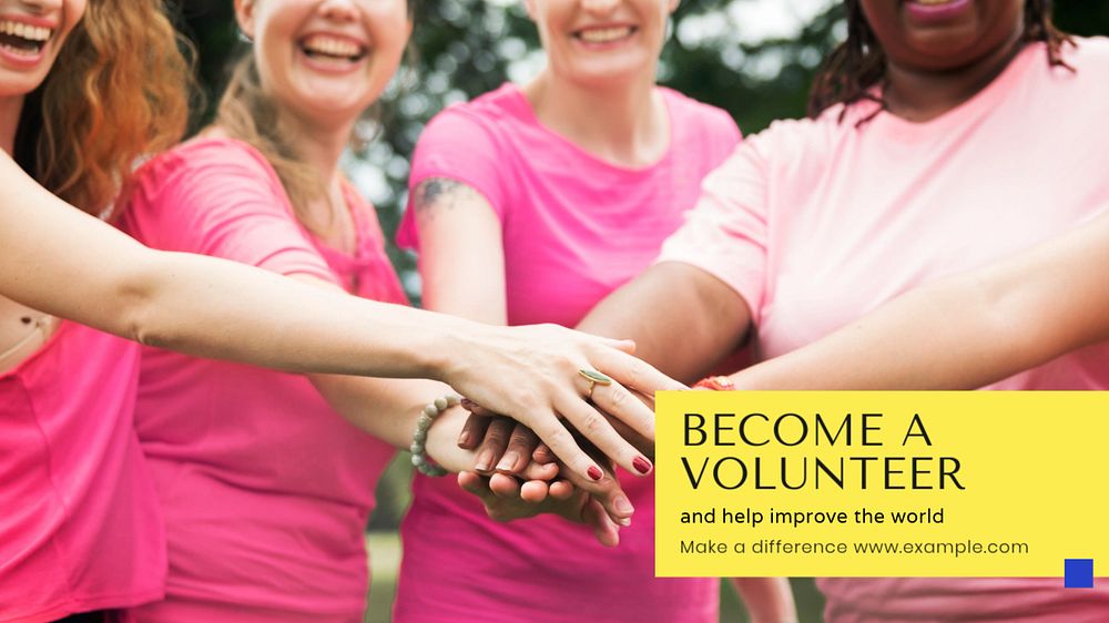 Become a volunteer  Facebook cover template, editable design