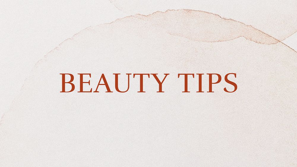 Beauty tips blog banner template, editable text