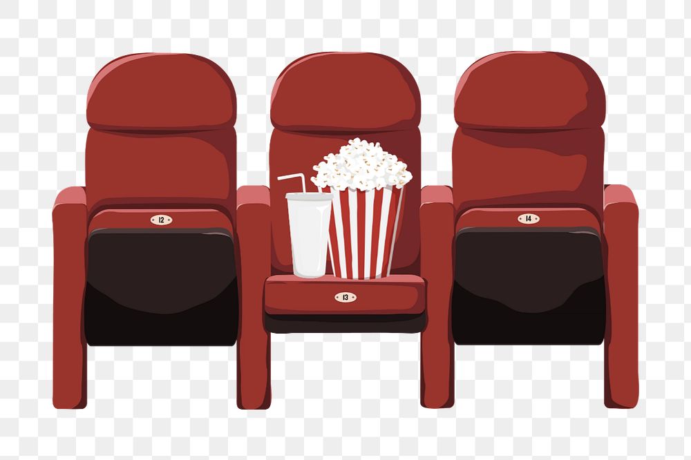 Movie theater png element, editable entertainment design